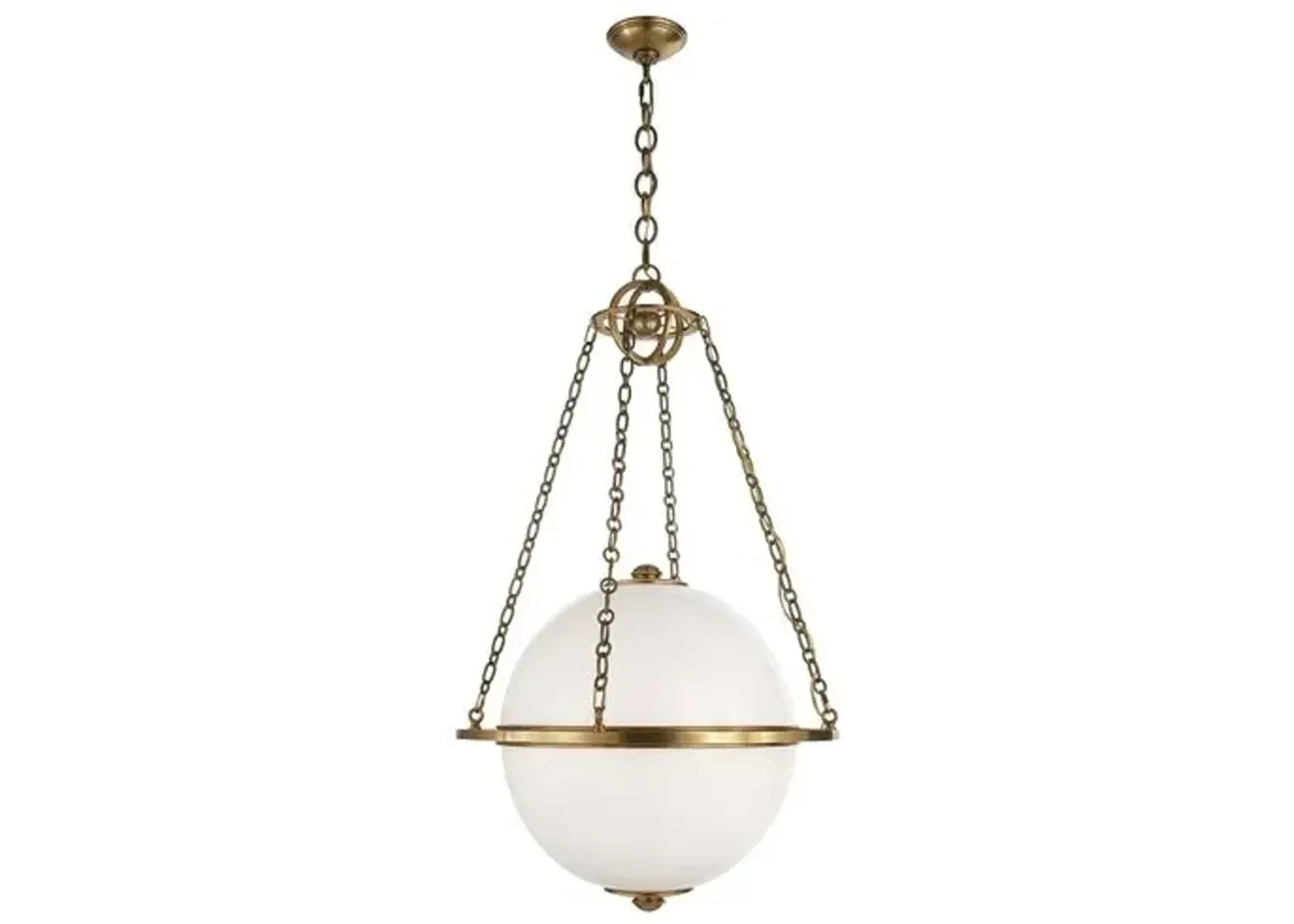 Visual Comfort - Modern Globe Lantern - Antique Brass - Gold