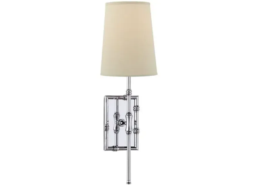 Visual Comfort - Grenol Modern Bamboo Sconce - Polished Nickel - Silver