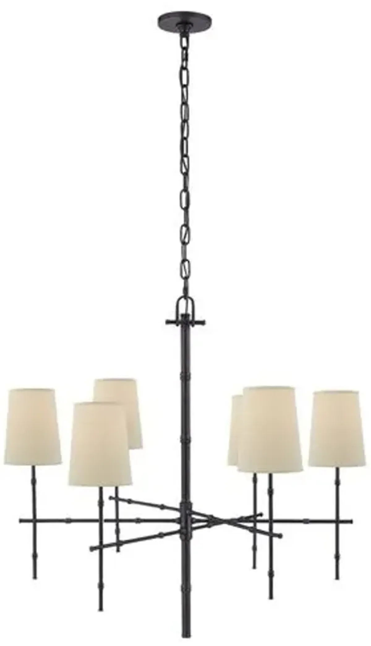 Visual Comfort - Grenol Bamboo Chandelier - Bronze - Gold