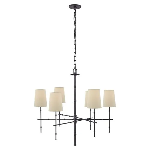 Visual Comfort - Grenol Bamboo Chandelier - Bronze - Gold