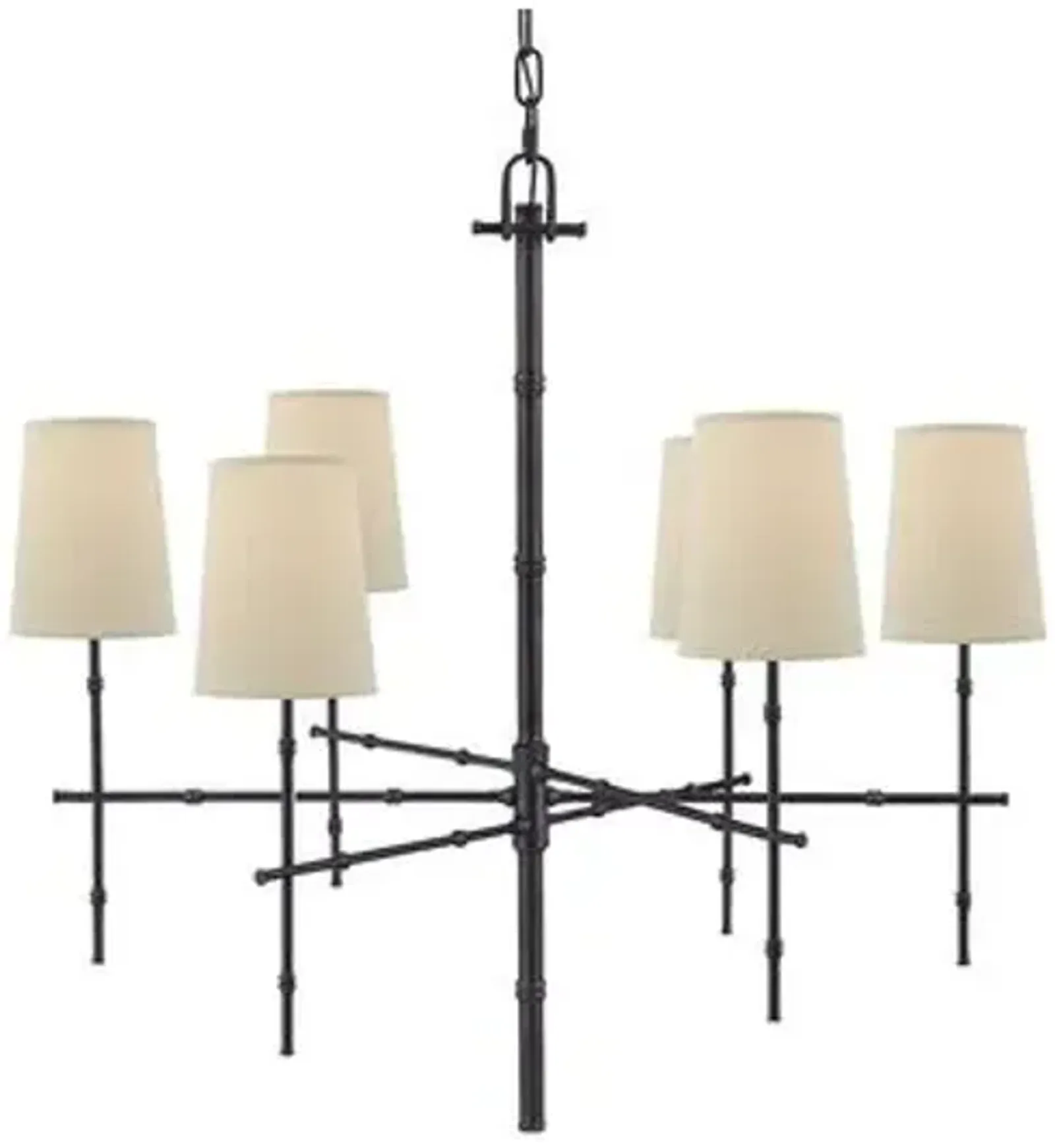 Visual Comfort - Grenol Bamboo Chandelier - Bronze - Gold