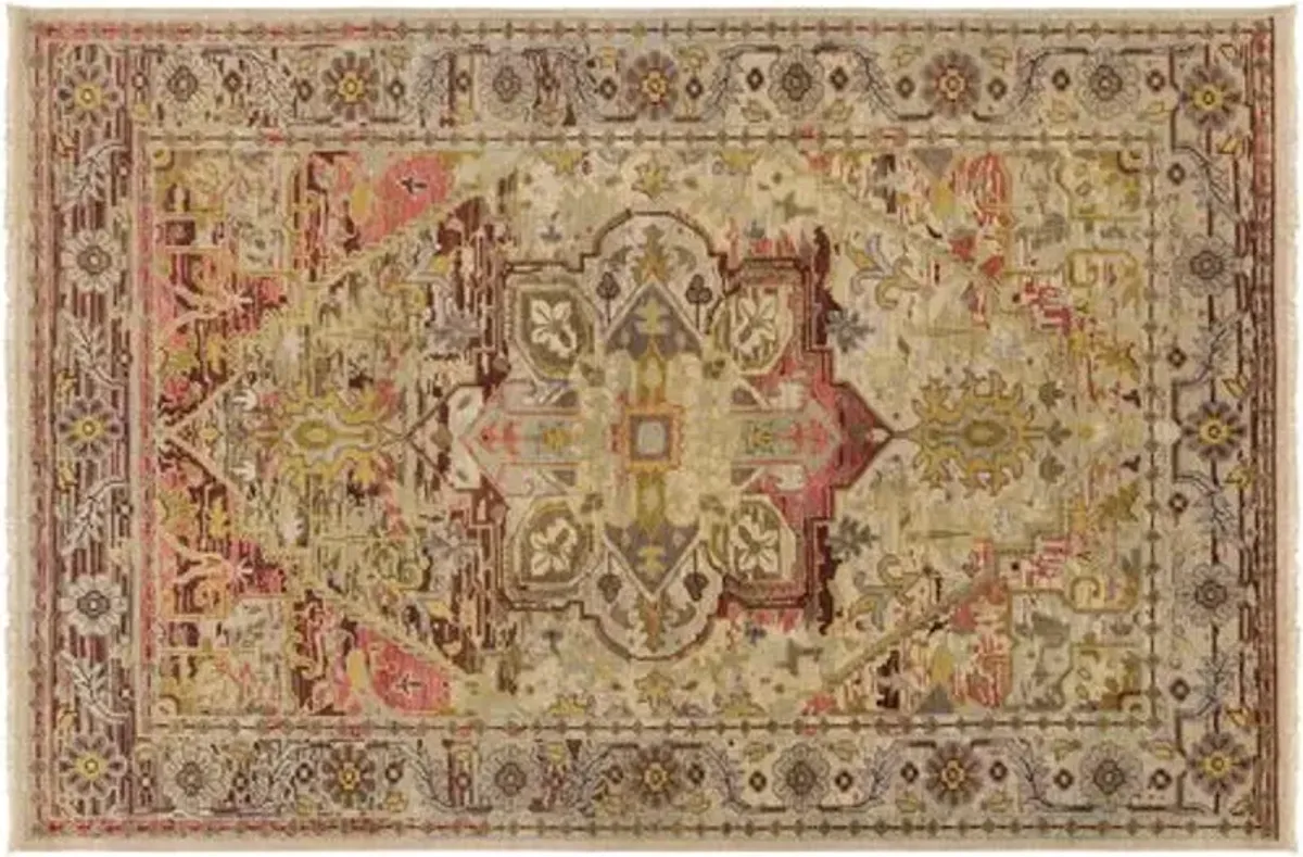 Chara Rug - Gray/Pink - Beige - Beige