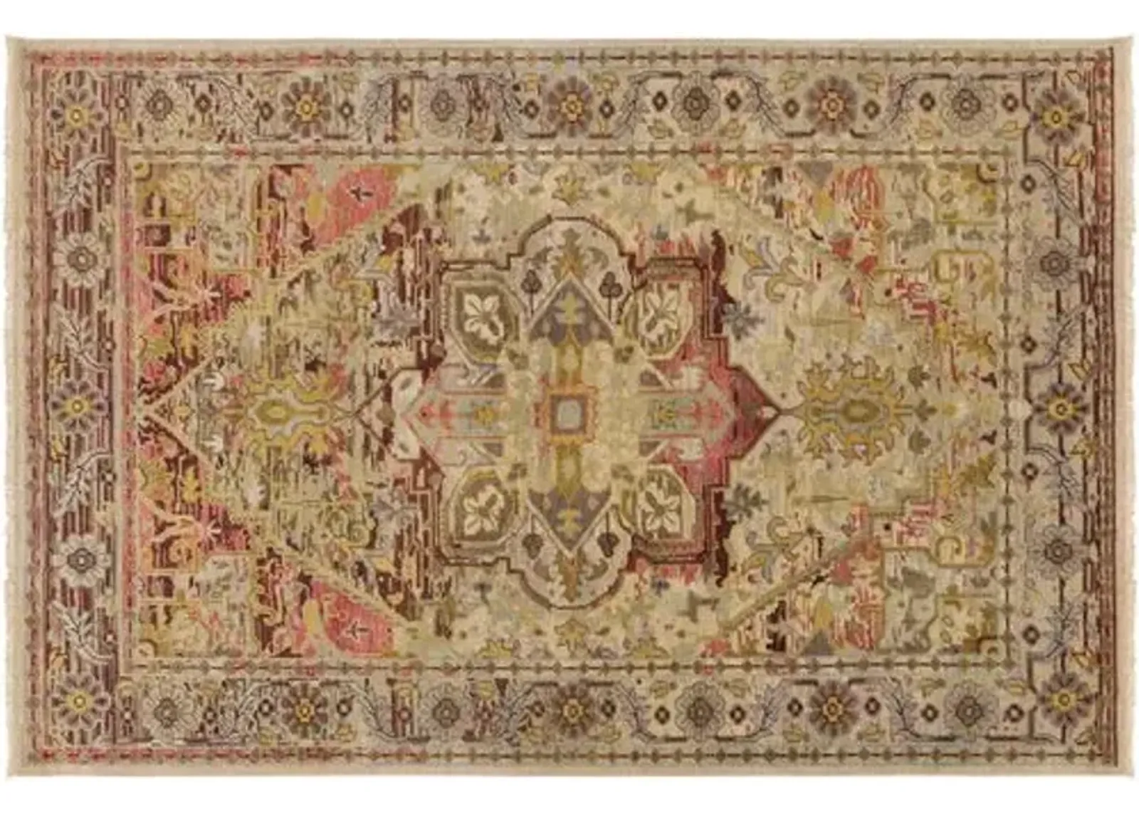 Chara Rug - Gray/Pink - Beige - Beige