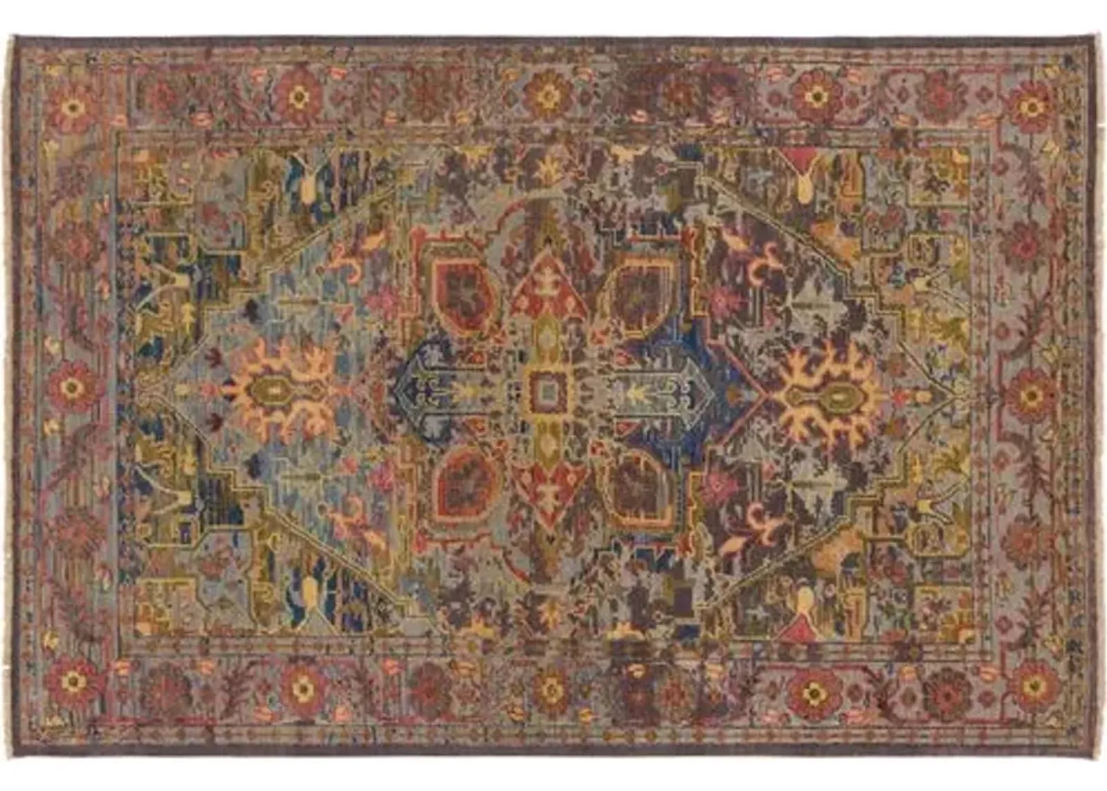 Chara Rug - Green/Purple - Red - Red