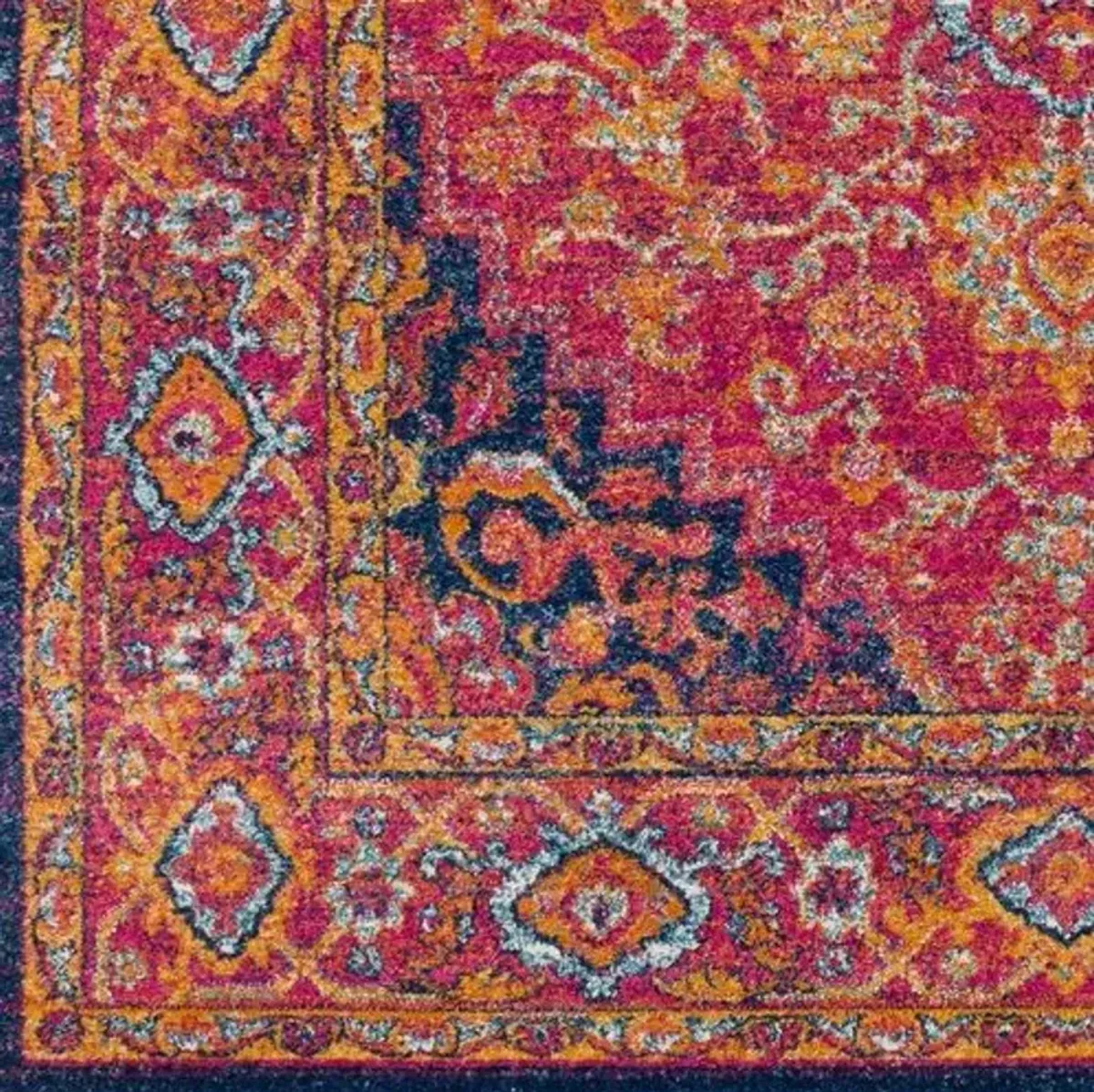 Enif Rug - Pink/Orange - Pink