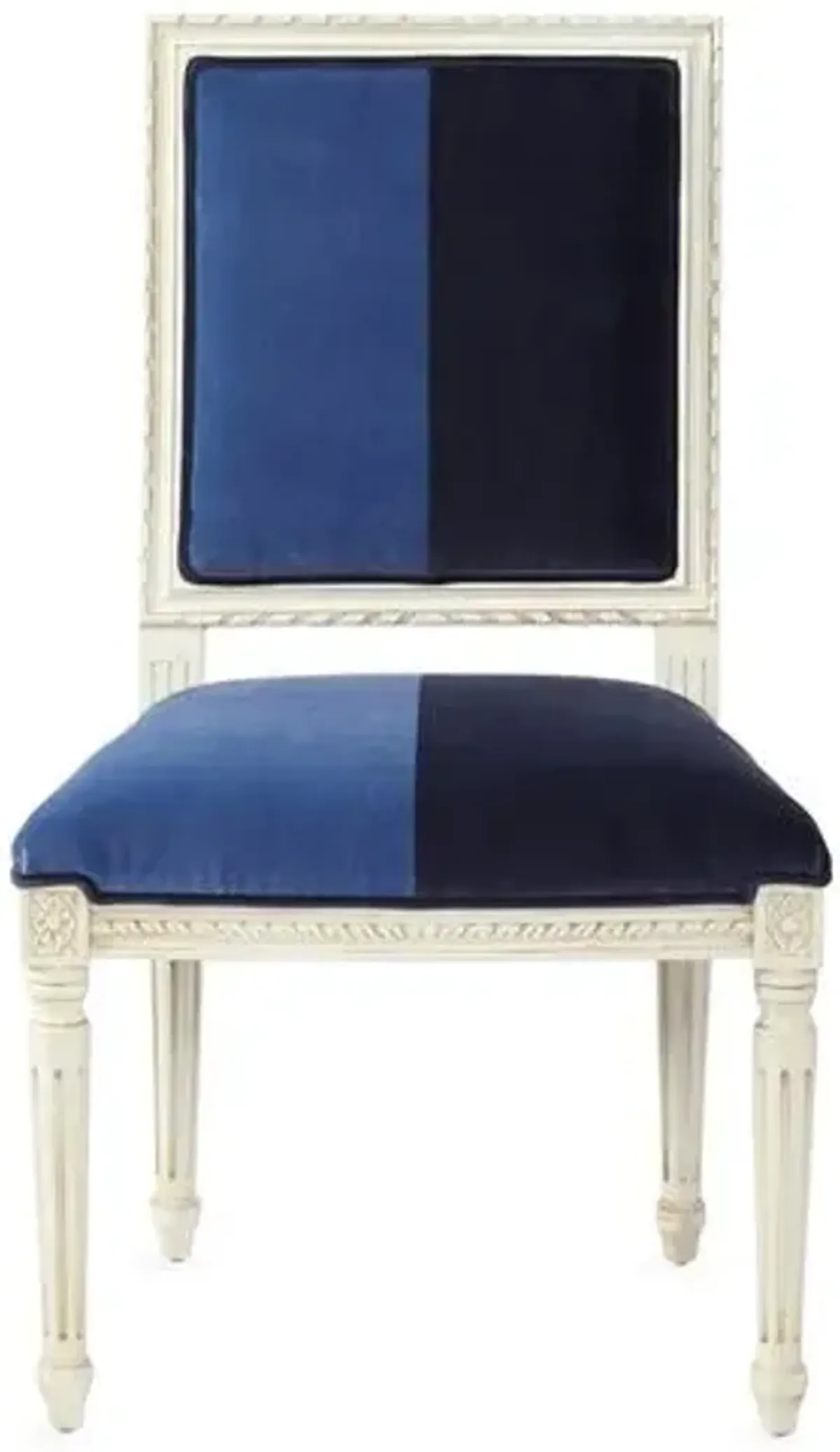 Exeter Side Chair - Cobalt/Navy Velvet - Blue