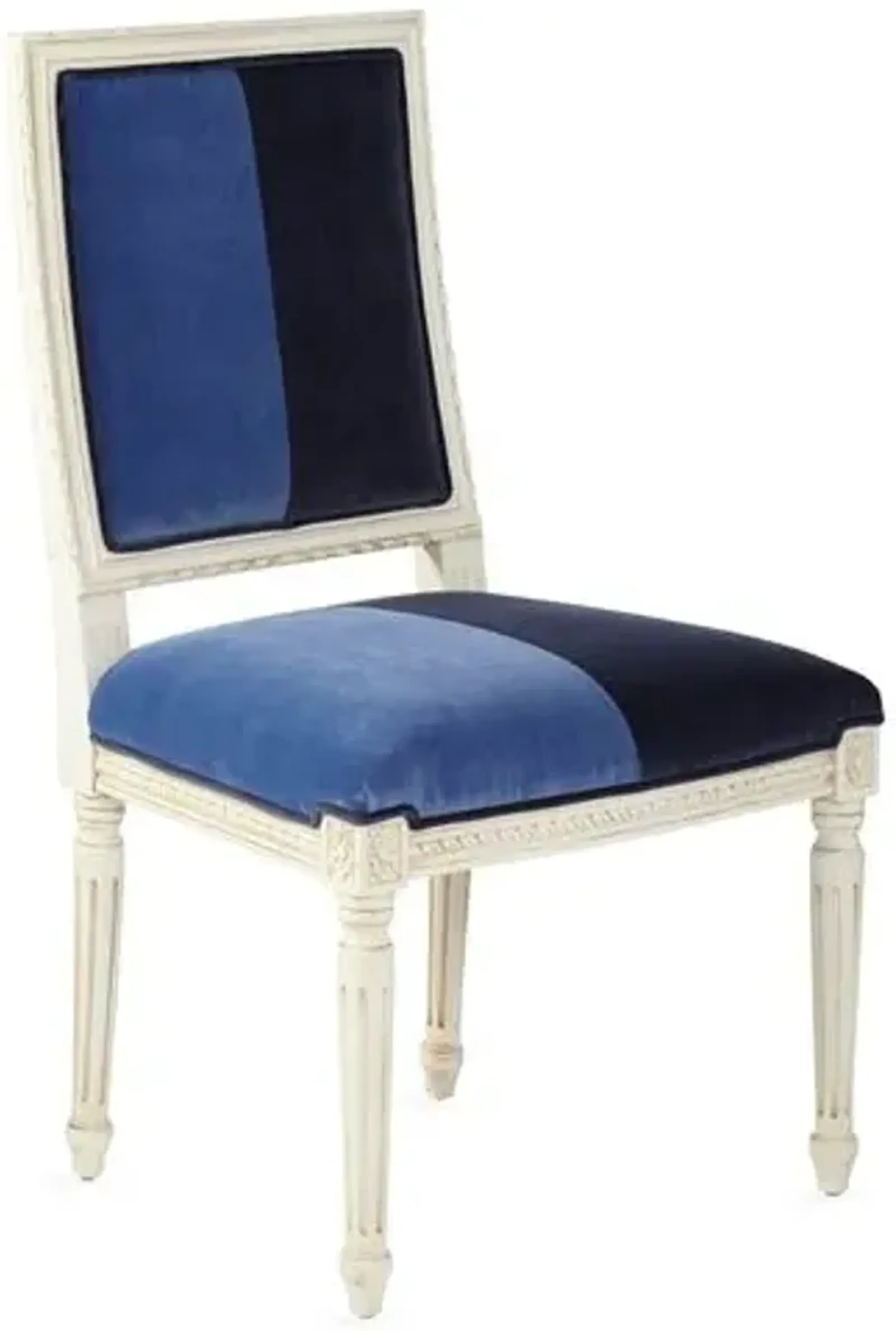 Exeter Side Chair - Cobalt/Navy Velvet - Blue