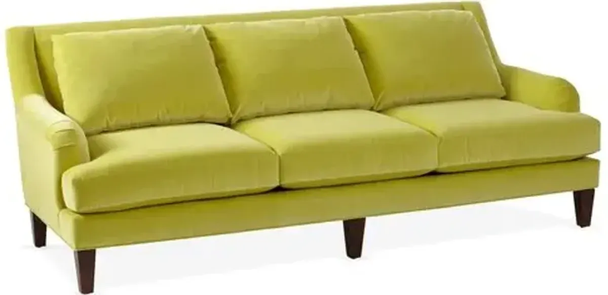 Merrimack Sofa - Chartreuse Velvet