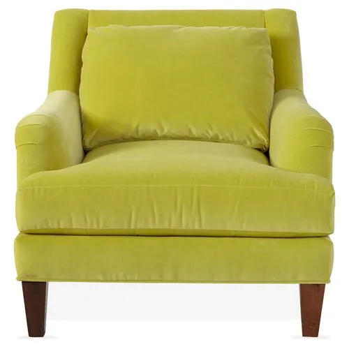 Merrimack Club Chair - Chartreuse Velvet