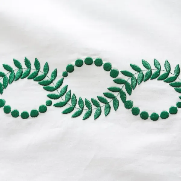 Wheat Duvet - White/Green - Hamburg House