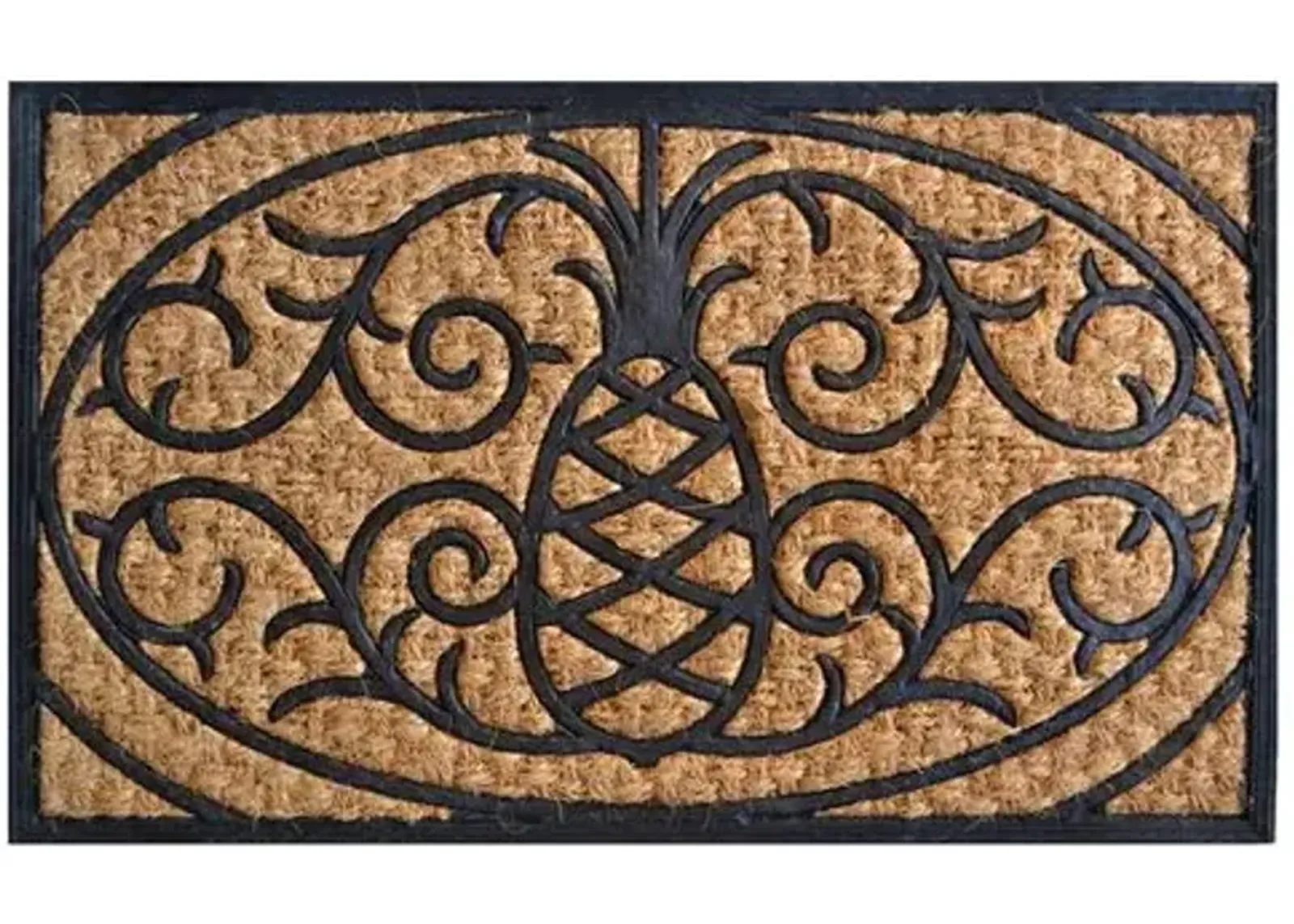 1'6"x2'6" Sculptor Outdoor Doormat - Black/Brown