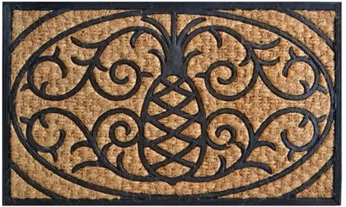 1'6"x2'6" Sculptor Outdoor Doormat - Black/Brown