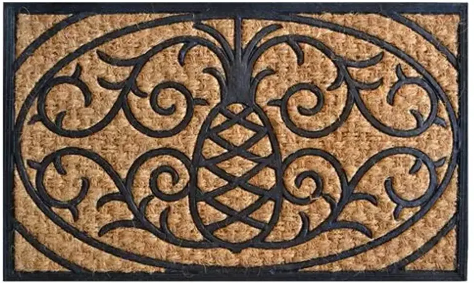 1'6"x2'6" Sculptor Outdoor Doormat - Black/Brown