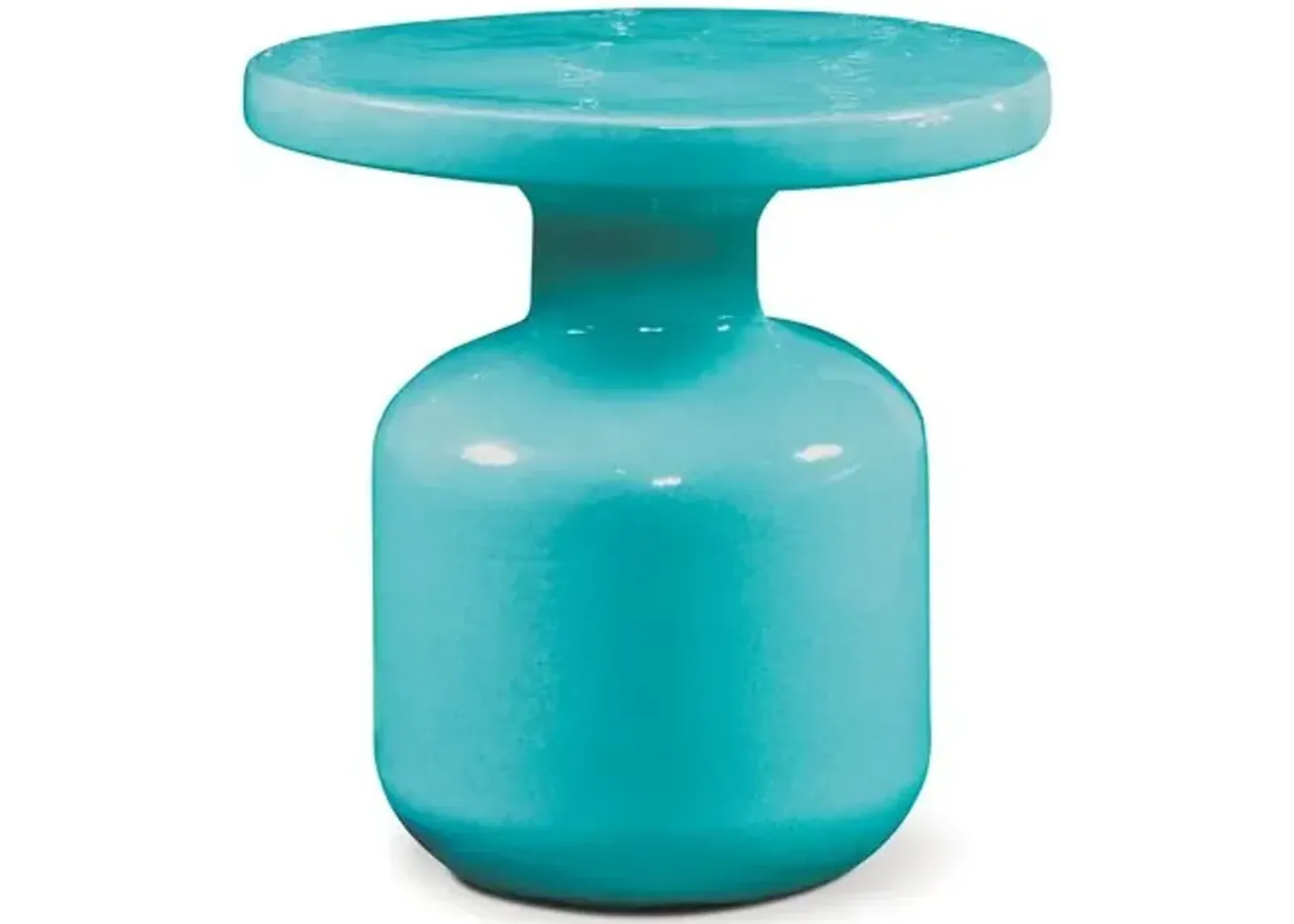 Bottle Outdoor Side Table - Aqua Marine - Blue