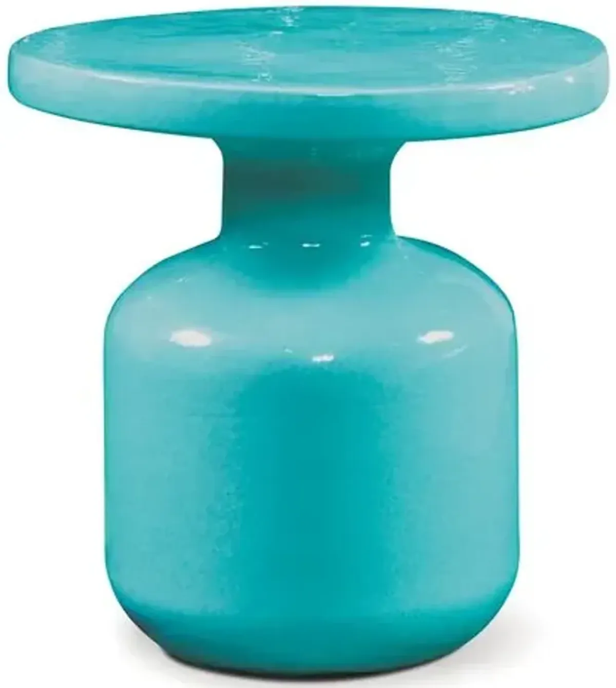 Bottle Outdoor Side Table - Aqua Marine - Blue