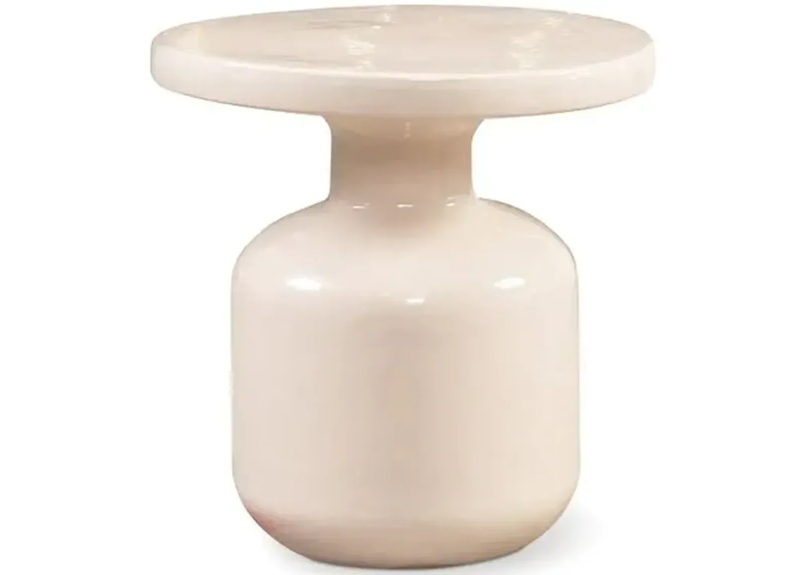 Bottle Outdoor Side Table - Creamy White - Ivory