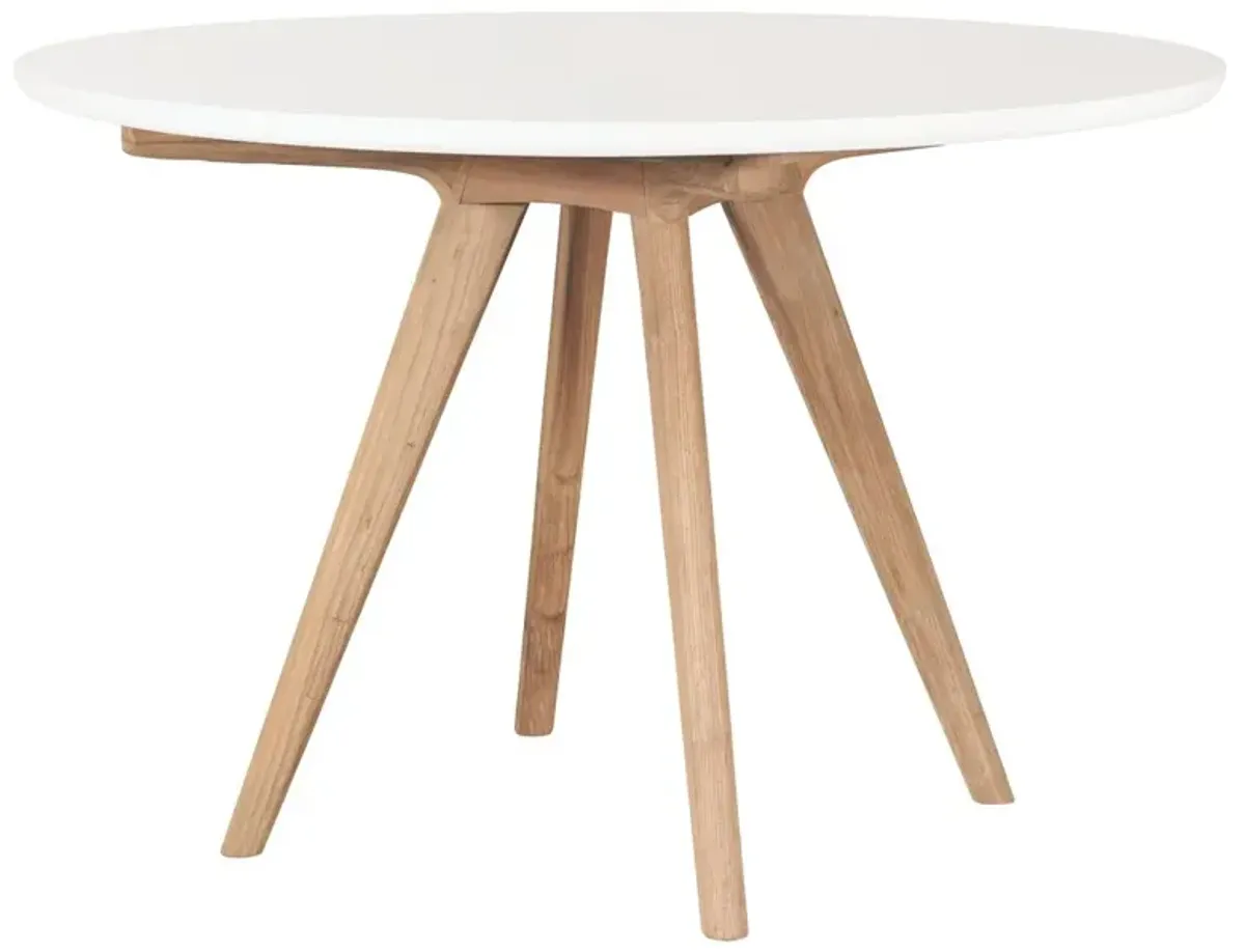 Viola Outdoor Concrete Dining Table, Pearl