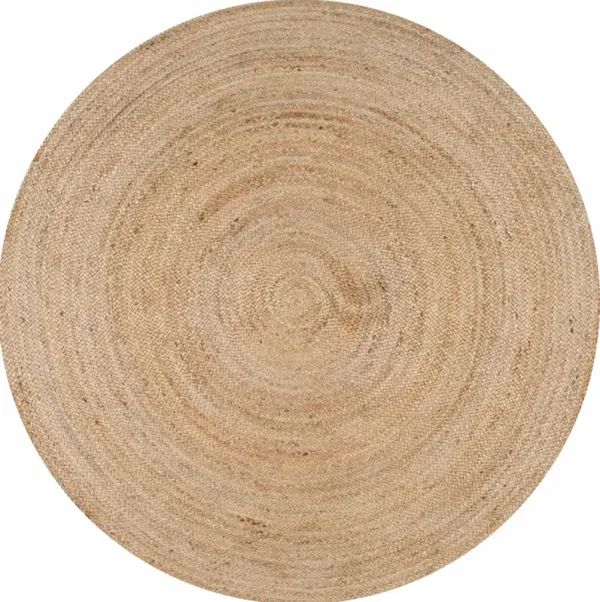 Mintaka Round Jute Rug, Natural