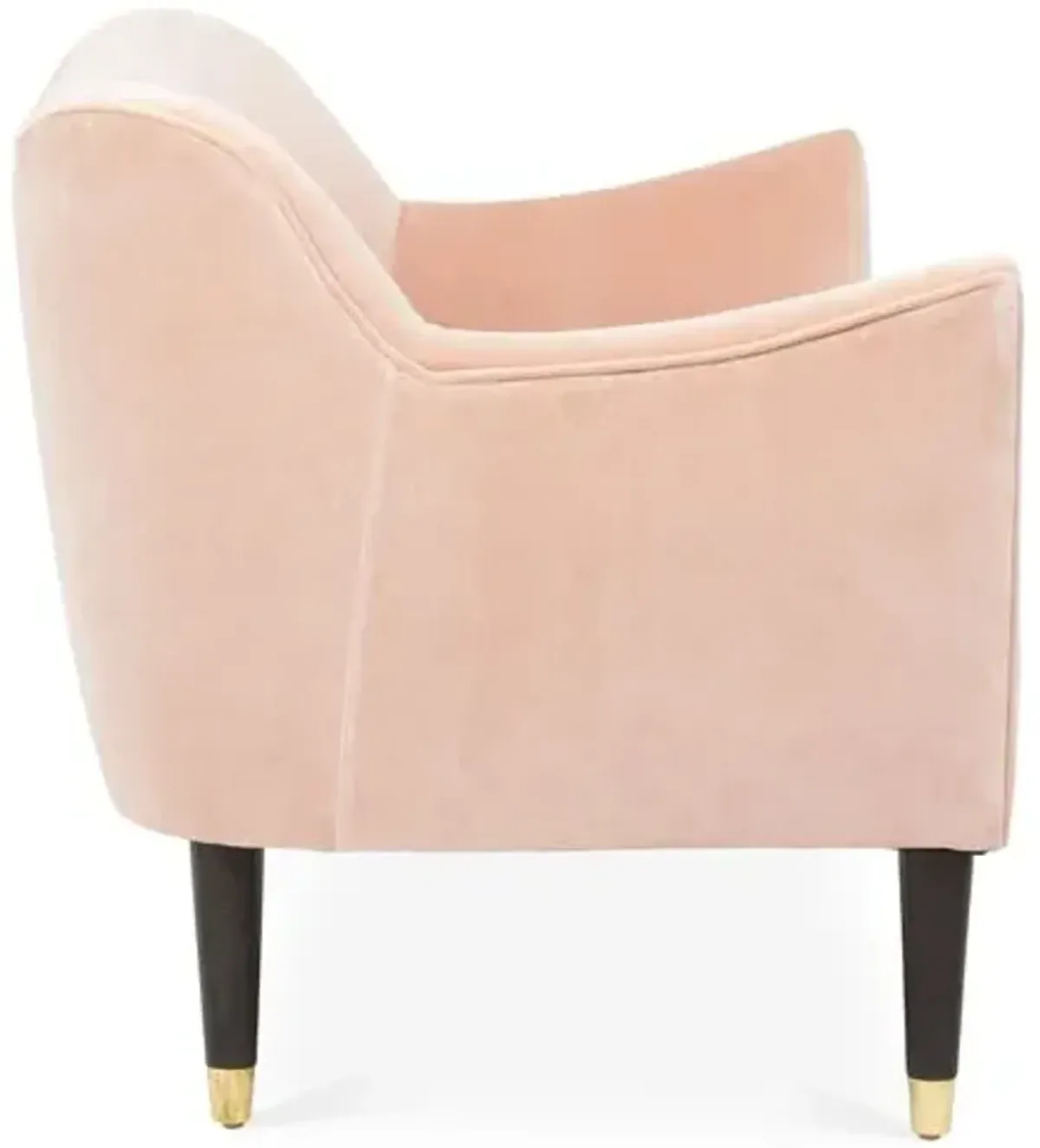 Alexander Settee - Blush Velvet - Kim Salmela - Handcrafted - Pink