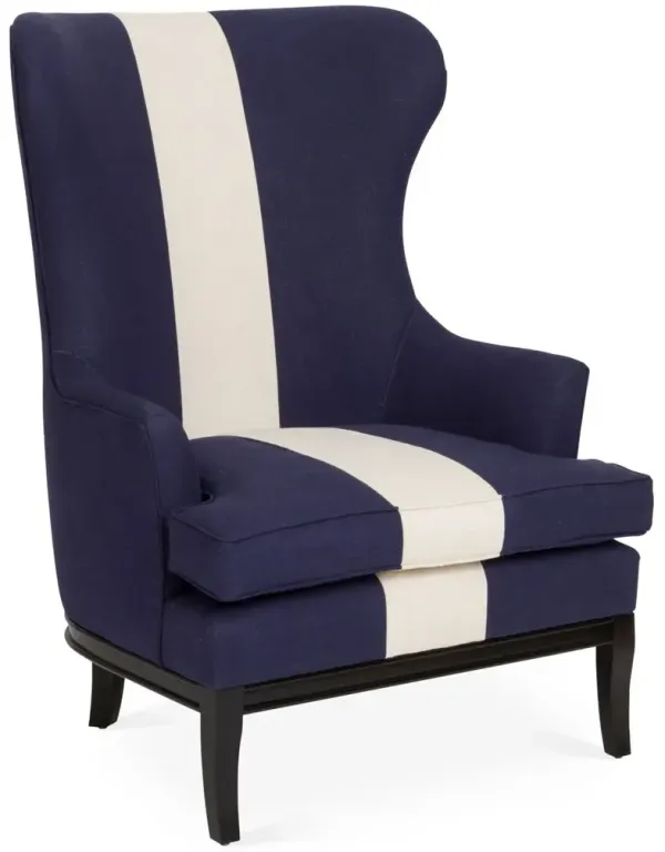Calhoun Wingback Chair, Stripe