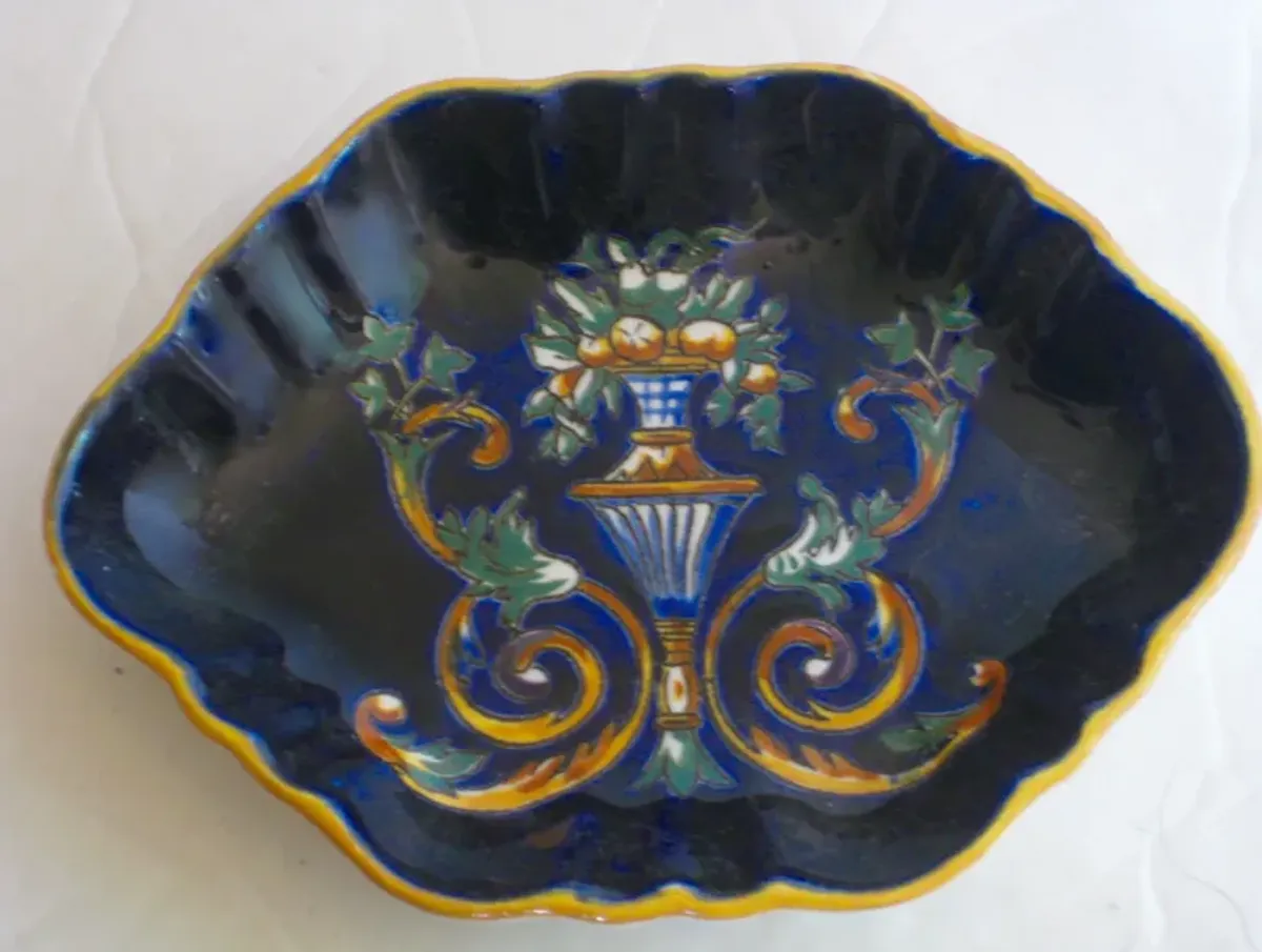 French Faience Dish - The Emporium Ltd. - Blue