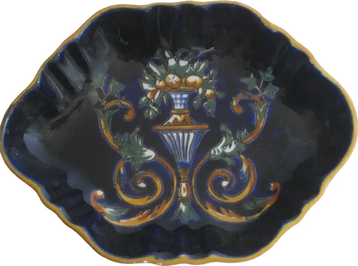 French Faience Dish - The Emporium Ltd. - Blue