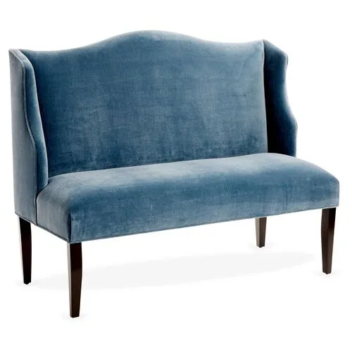 Chelsea Camelback Banquette - Handcrafted - Blue