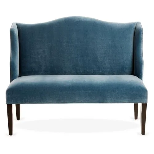 Chelsea Camelback Banquette - Handcrafted - Blue