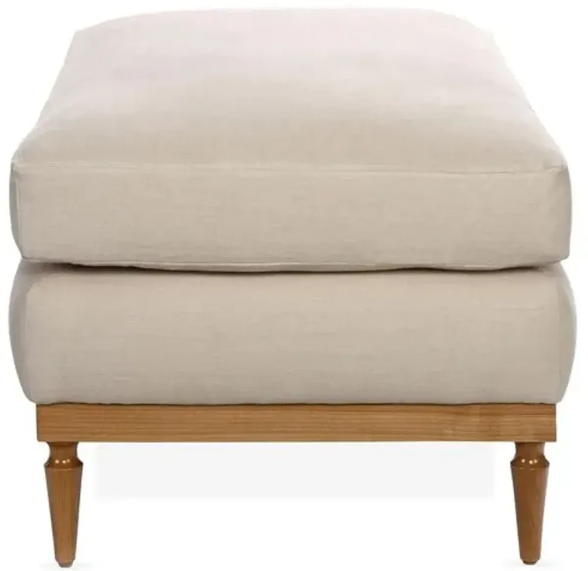 Sutton Linen Ottoman - Beige