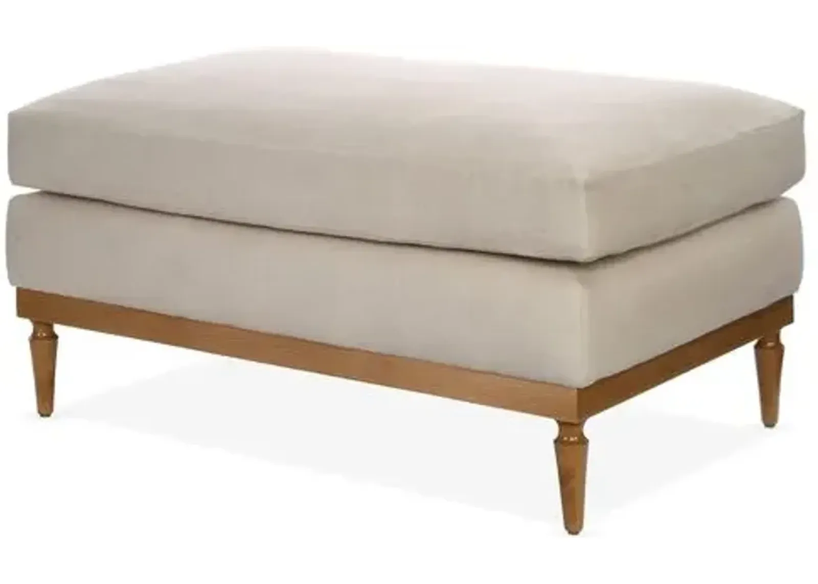 Sutton Linen Ottoman - Beige