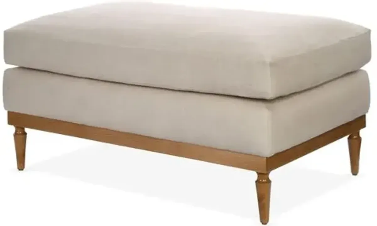 Sutton Linen Ottoman - Beige