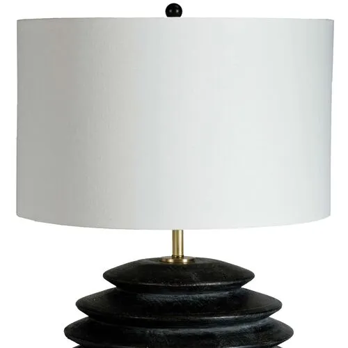 Coastal Living Accordion Round Table Lamp - Ebony - Regina Andrew