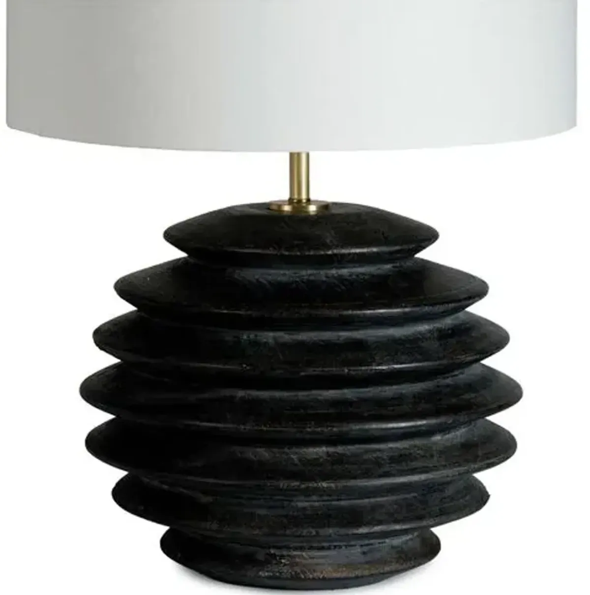 Coastal Living Accordion Round Table Lamp - Ebony - Regina Andrew