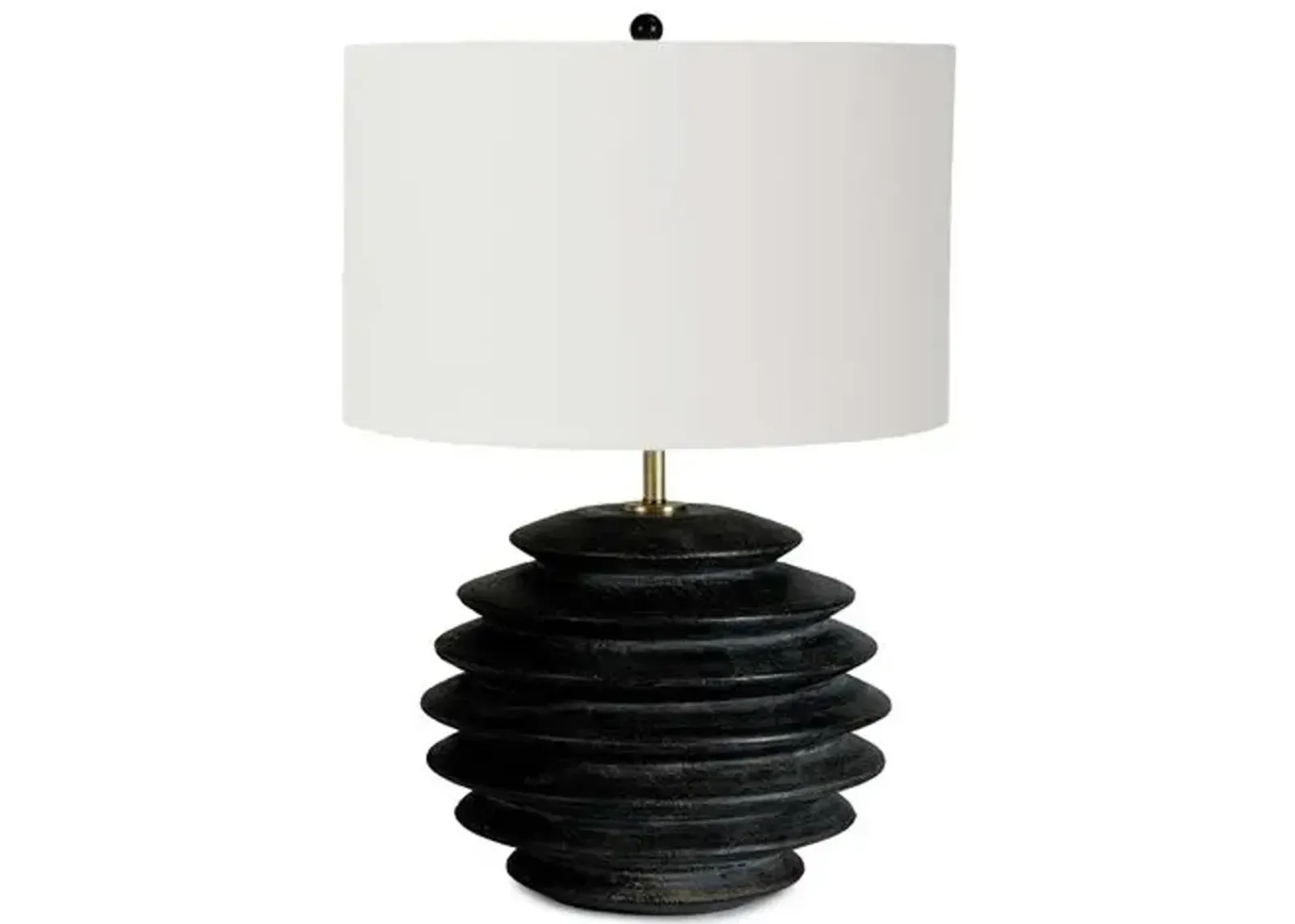 Coastal Living Accordion Round Table Lamp - Ebony - Regina Andrew