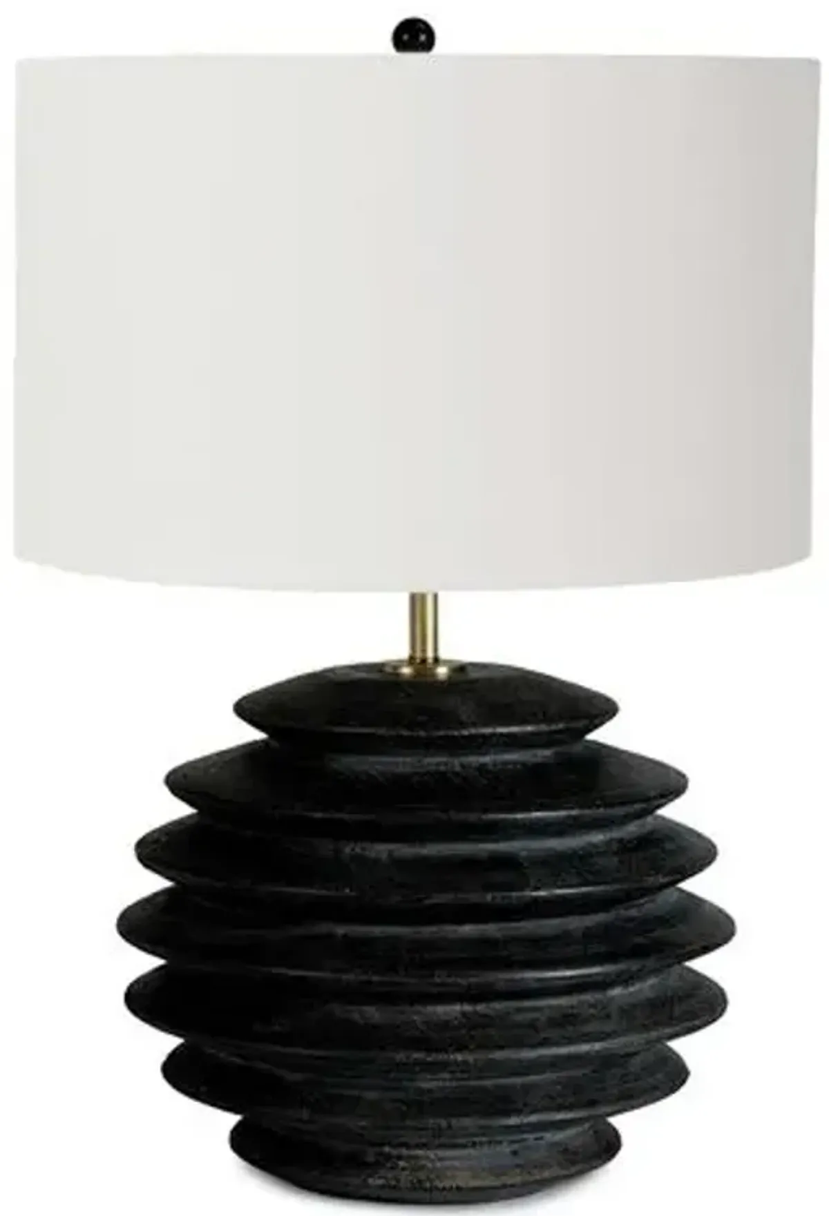 Coastal Living Accordion Round Table Lamp - Ebony - Regina Andrew