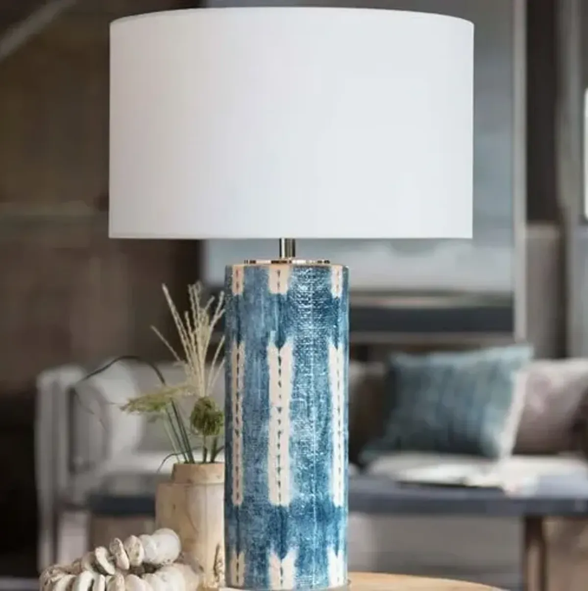 Mali Ceramic Table Lamp - Indigo - Regina Andrew