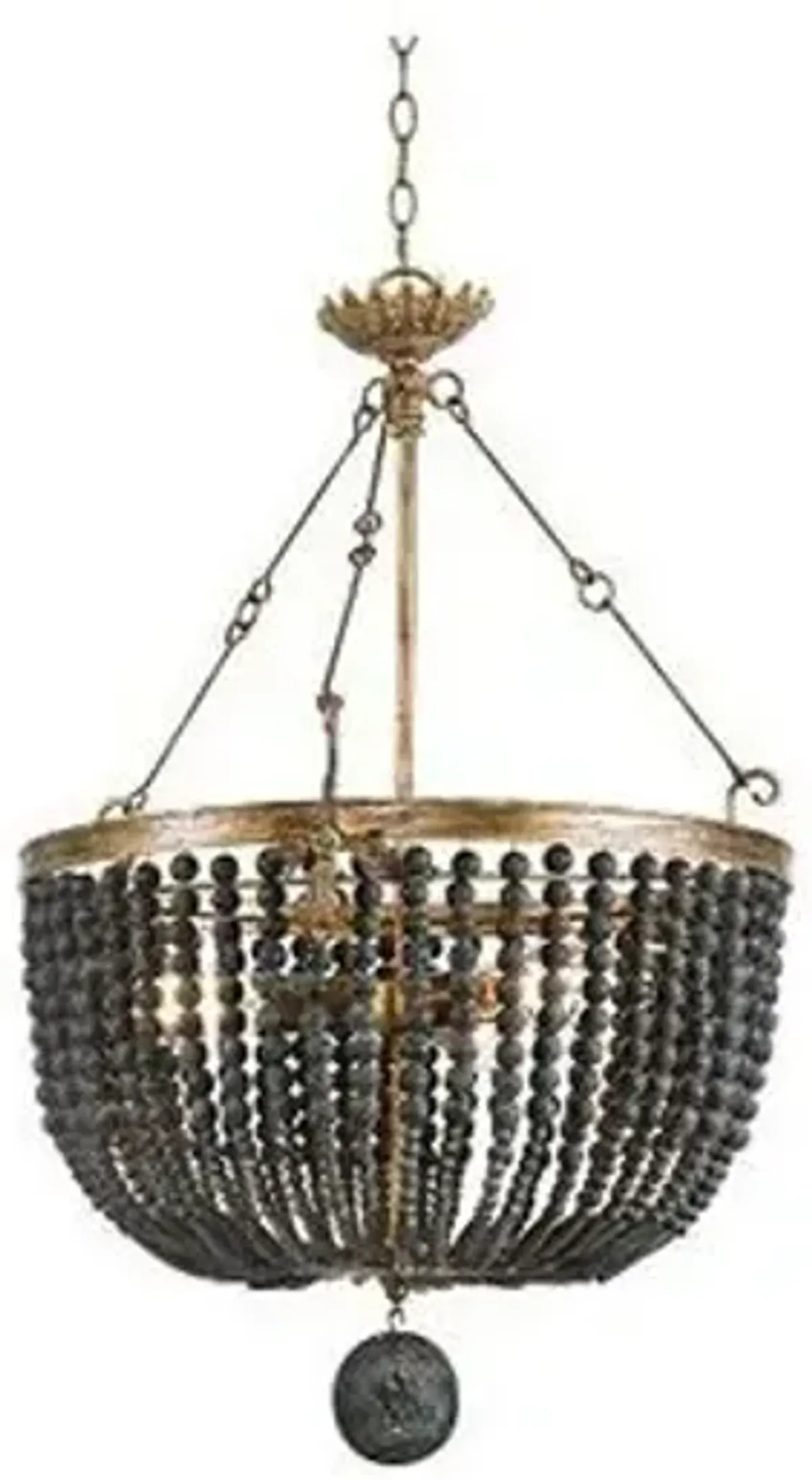 Southern Living Fabian Wood Wood Chandelier - Black - Regina Andrew