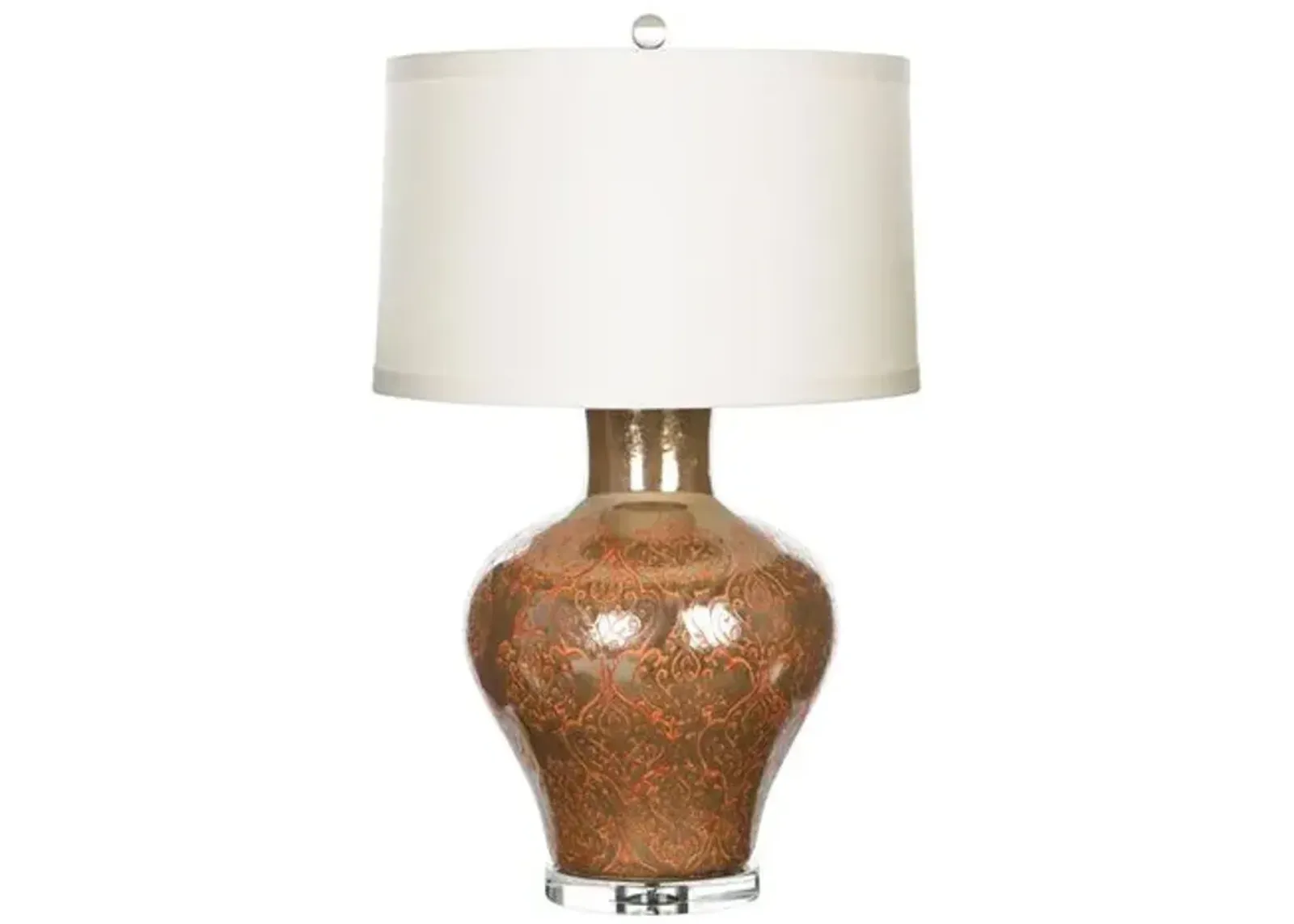 Egan Table Lamp - Mocha/Orange - Bradburn Home