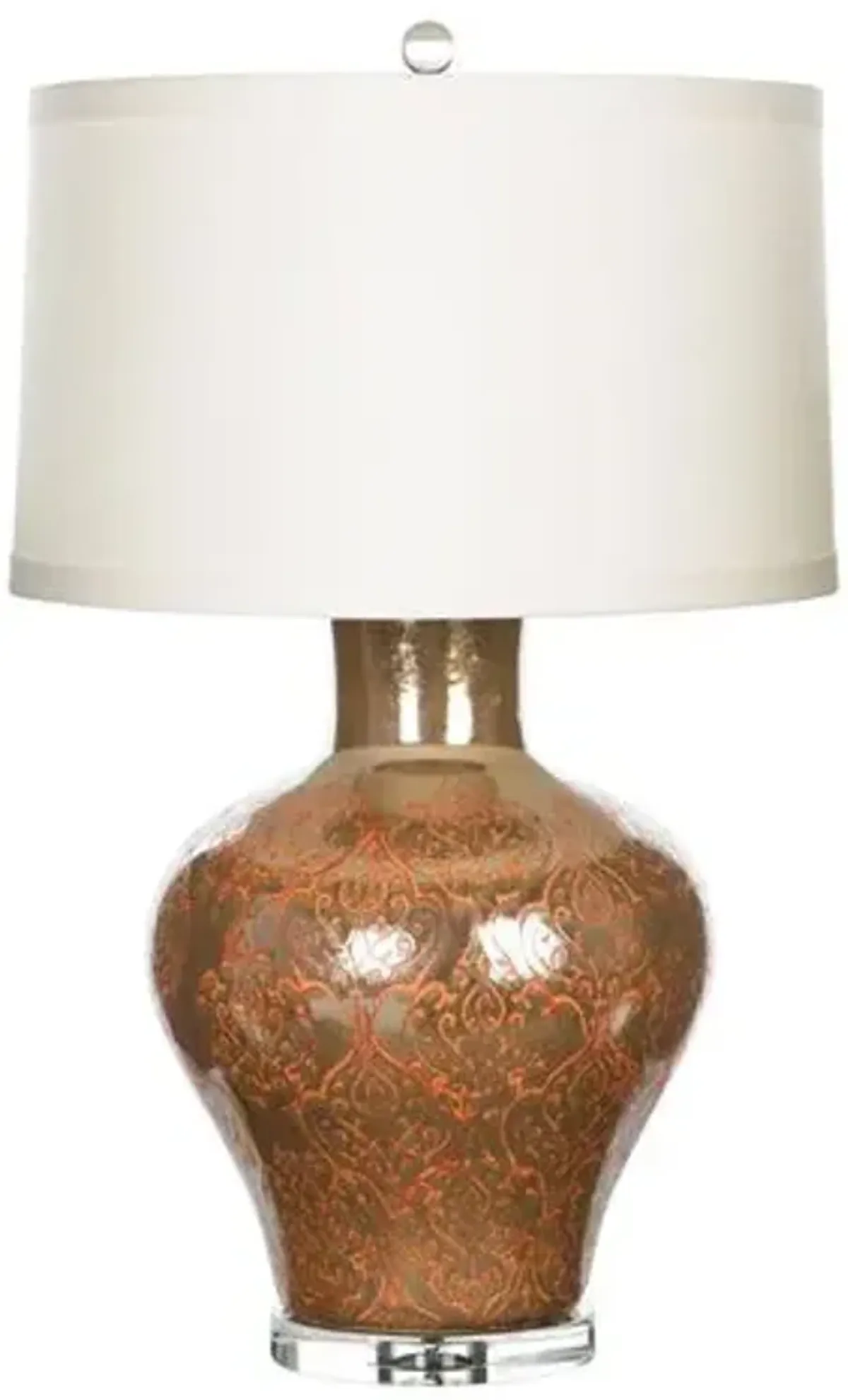 Egan Table Lamp - Mocha/Orange - Bradburn Home