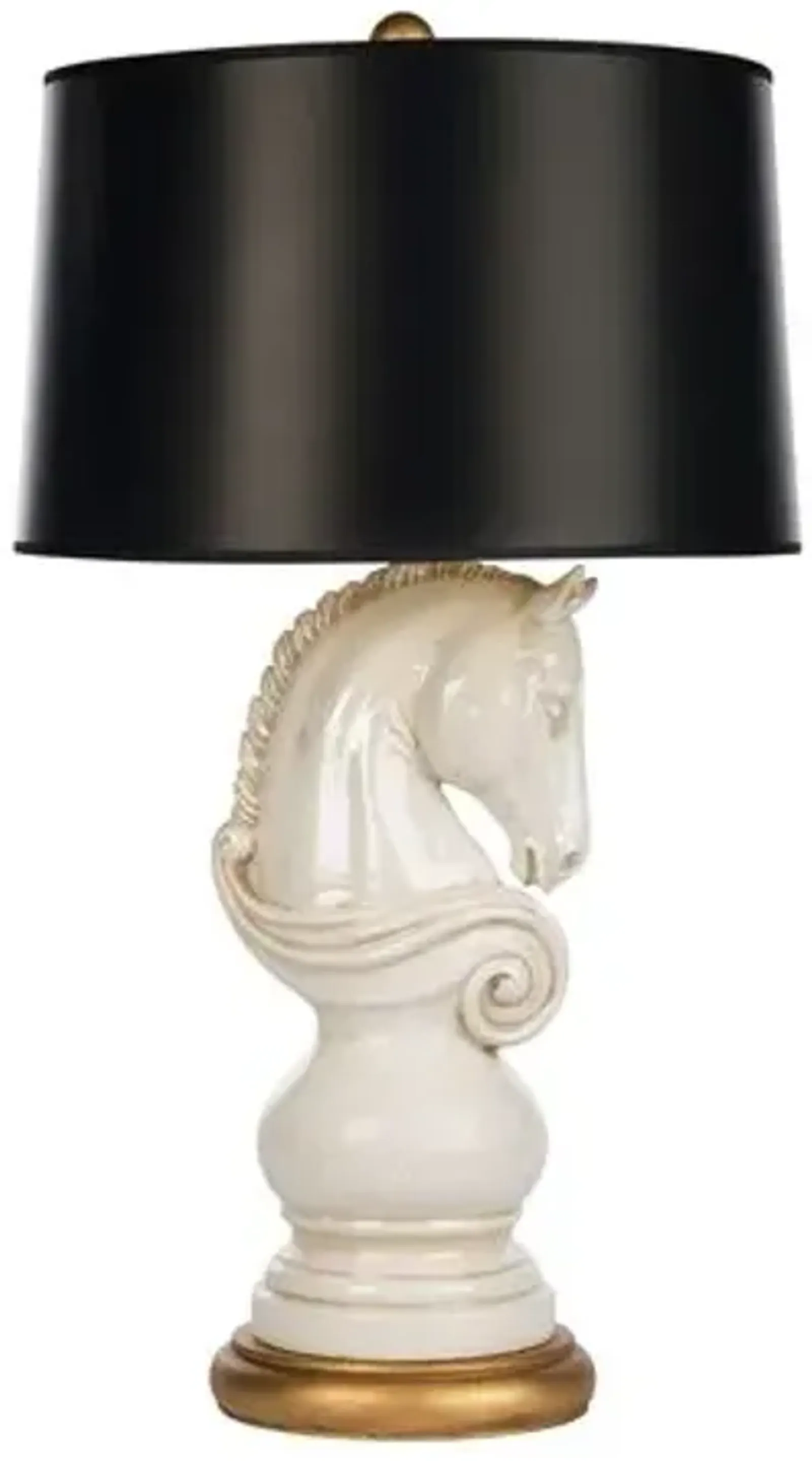 Belmont Left-Facing Table Lamp - Cream/Gold - Bradburn Home