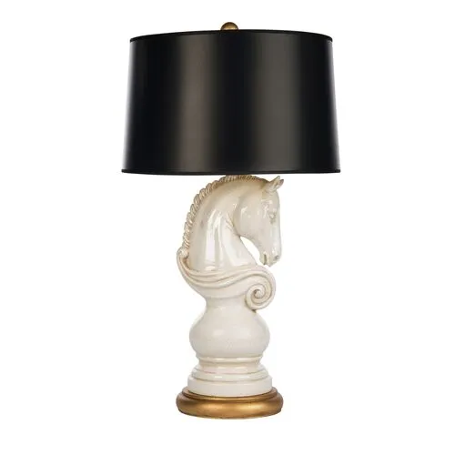 Belmont Left-Facing Table Lamp - Cream/Gold - Bradburn Home