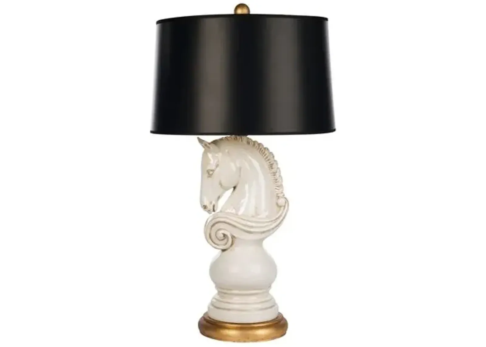 Belmont Right-Facing Table Lamp - Cream/Gold - Bradburn Home