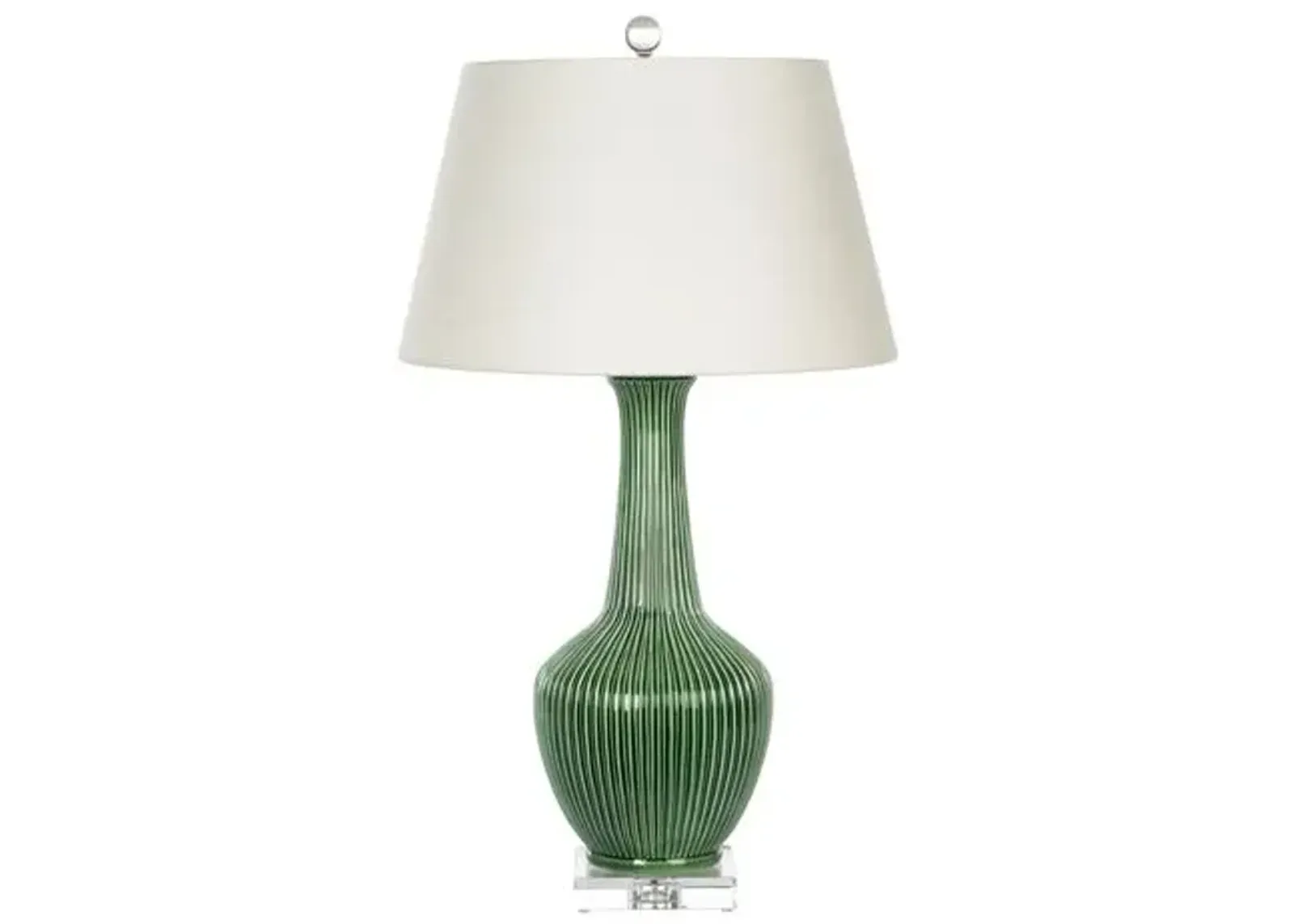 Nove Table Lamp - Hand-Scraped Emerald - Bradburn Home