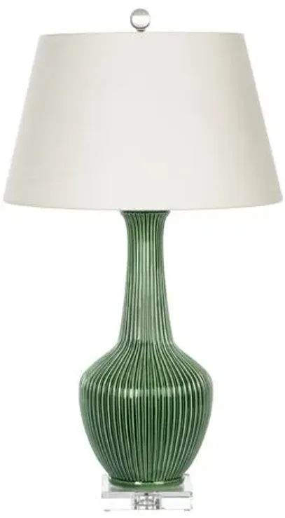 Nove Table Lamp - Hand-Scraped Emerald - Bradburn Home