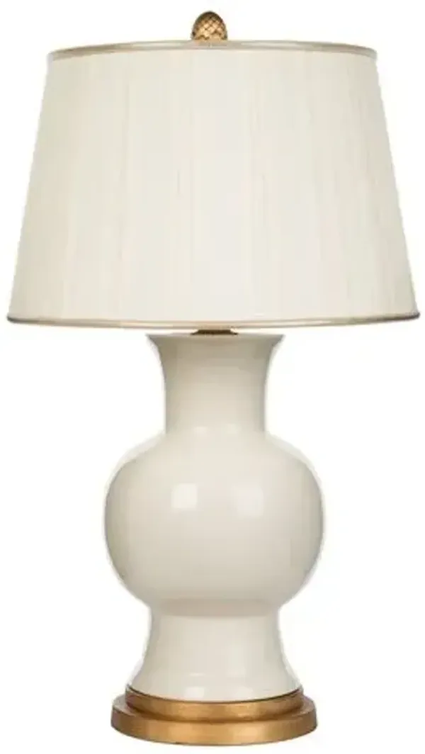 Emmy Table Lamp - White/Gold - Bradburn Home