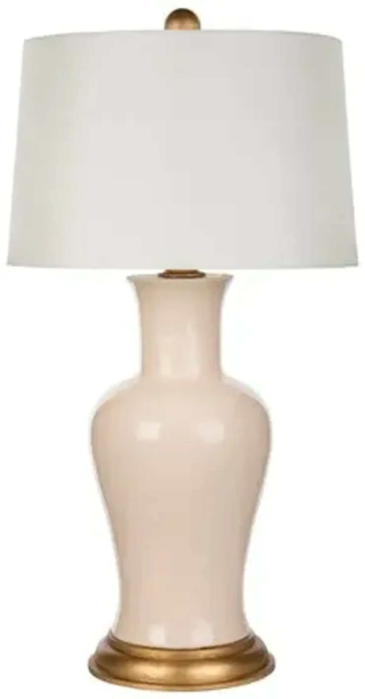 Shiloh Table Lamp - Blush Glaze/Gold - Bradburn Home