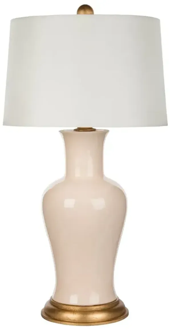 Shiloh Table Lamp - Blush Glaze/Gold - Bradburn Home