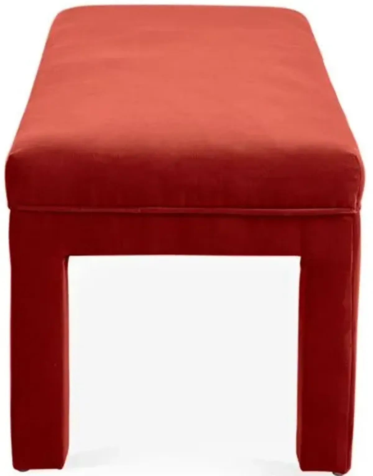 Brittany Bench - Velvet - Kim Salmela - Handcrafted - Red