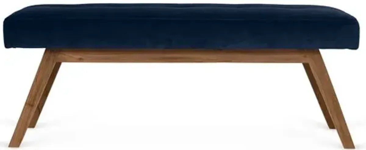 Bleeker Bench - Velvet - Kim Salmela - Handcrafted - Blue