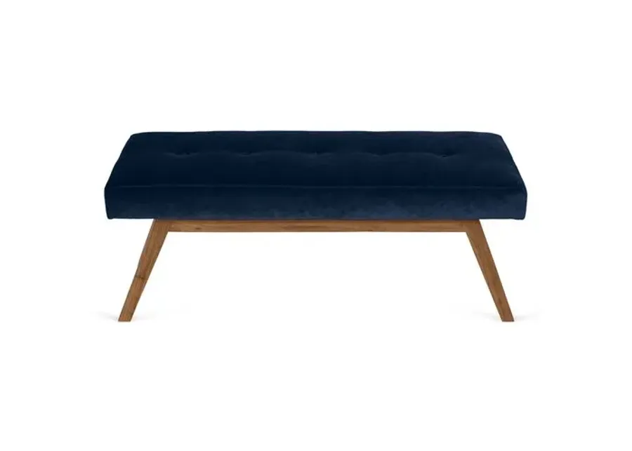 Bleeker Bench - Velvet - Kim Salmela - Handcrafted - Blue